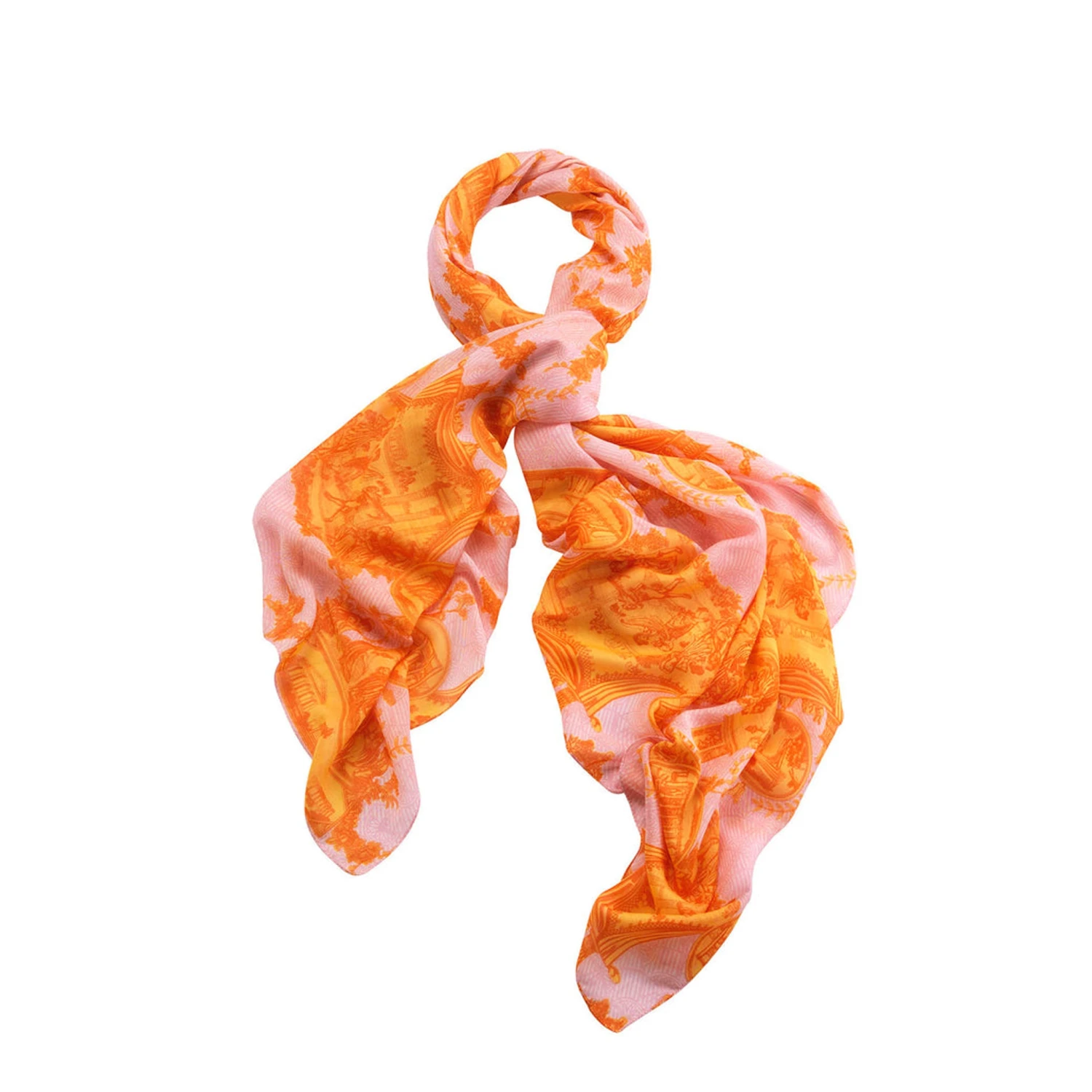 Scarf Ancient Columns Orange 3 Scarf Ancient Columns Orange