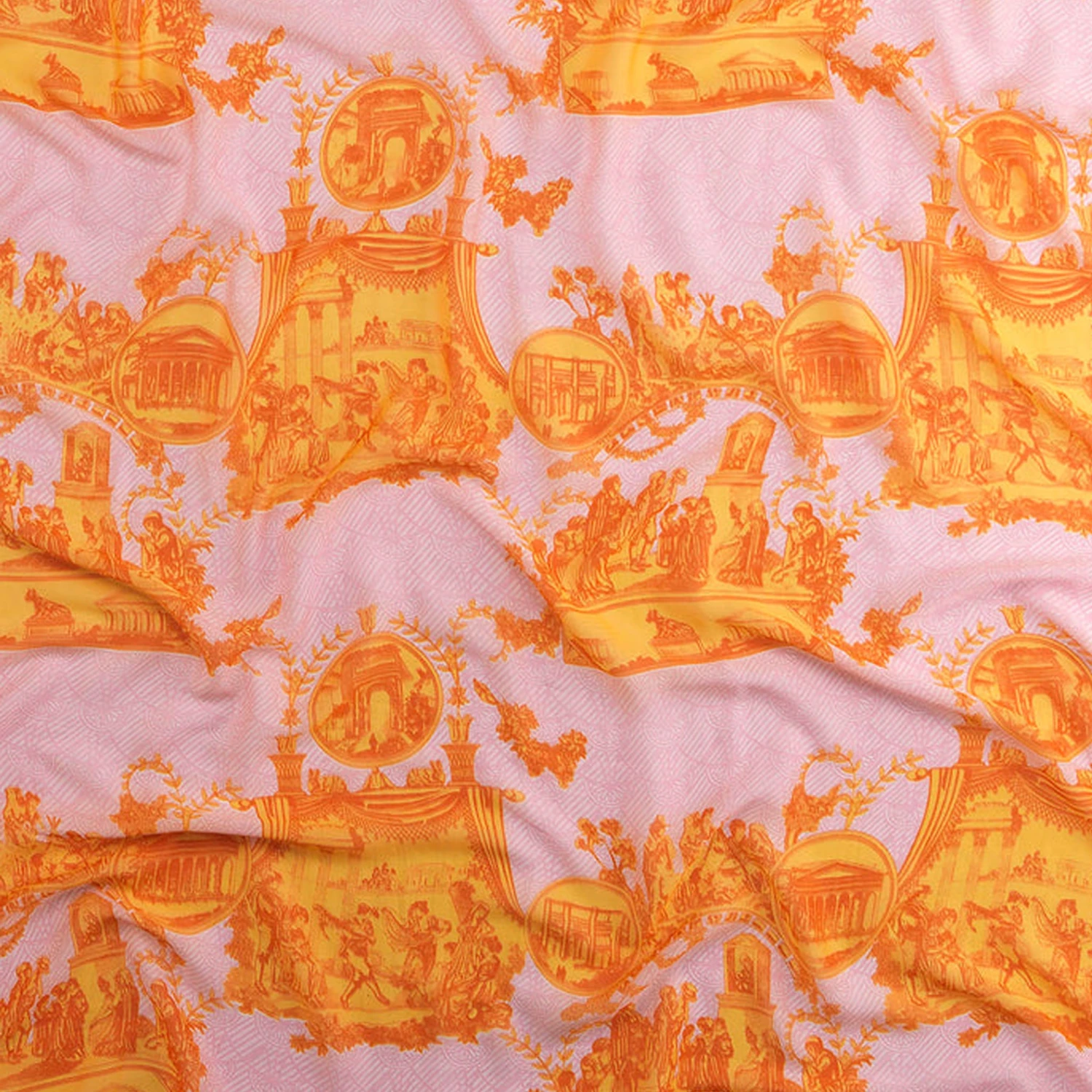 Scarf Ancient Columns Orange 4 Scarf Ancient Columns Orange – Image 2