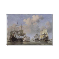 Dutch Ships Coming To Anchor Magnet