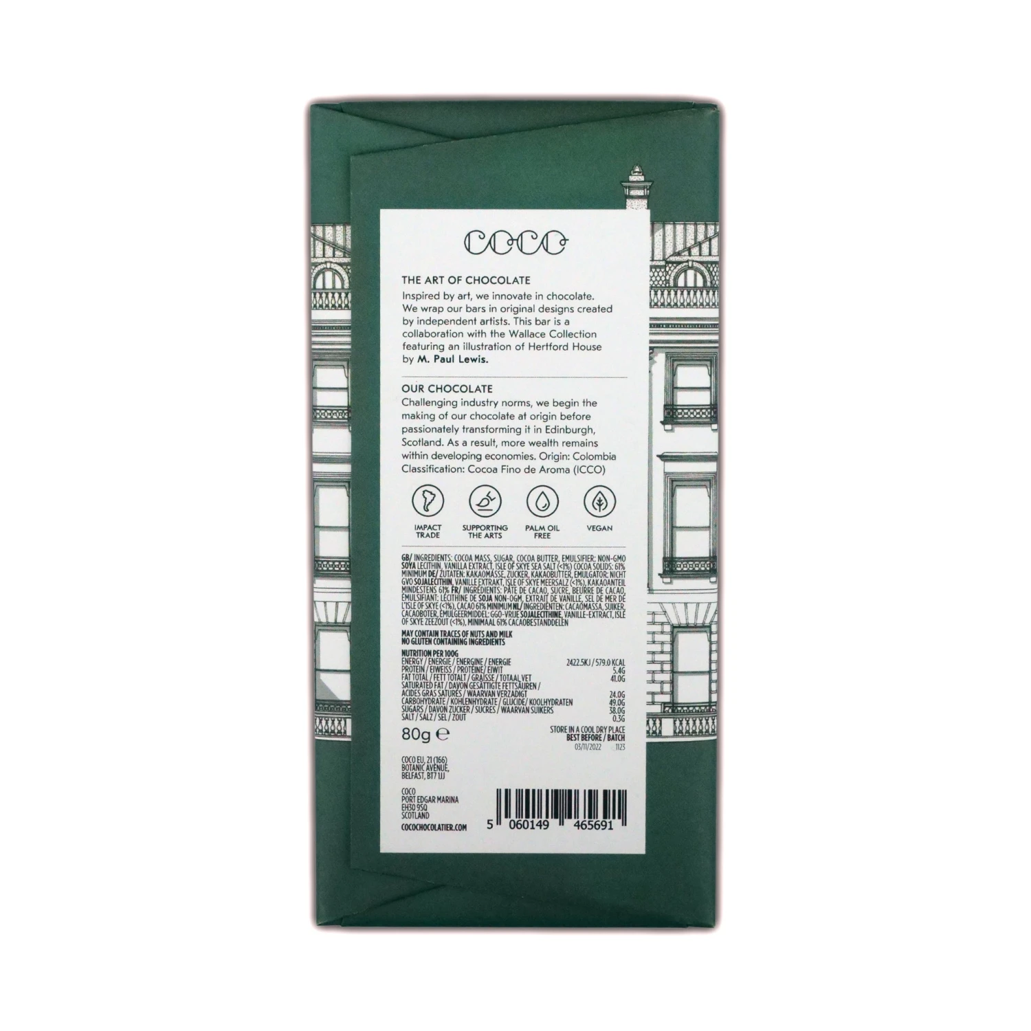 Isle Of Skye Sea Salt Dark Chocolate Bar By COCO 5 Isle Of Skye Sea Salt Dark Chocolate Bar By COCO – Image 3