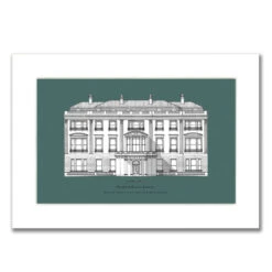 Hertford House Green Mounted Print By Michael Paul Lewis