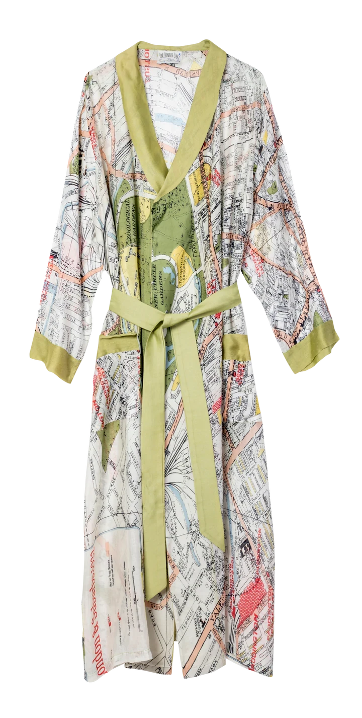 London Map Dressing Gown - By One Hundred Stars 3 London Map Dressing Gown - By One Hundred Stars