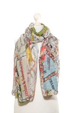 London Map Scarf - By One Hundred Stars