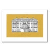 Hertford House Mustard Mounted Print By Michael Paul Lewis -Boutique De Cadeaux Mustard