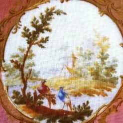 Sèvres Cotton Napkins By Kit Grover -Boutique De Cadeaux Napkin Pink close up