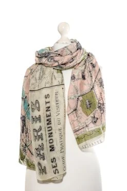 Paris Map Scarf - By One Hundred Stars