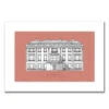 Hertford House Peach Mounted Print By Michael Paul Lewis -Boutique De Cadeaux Peach