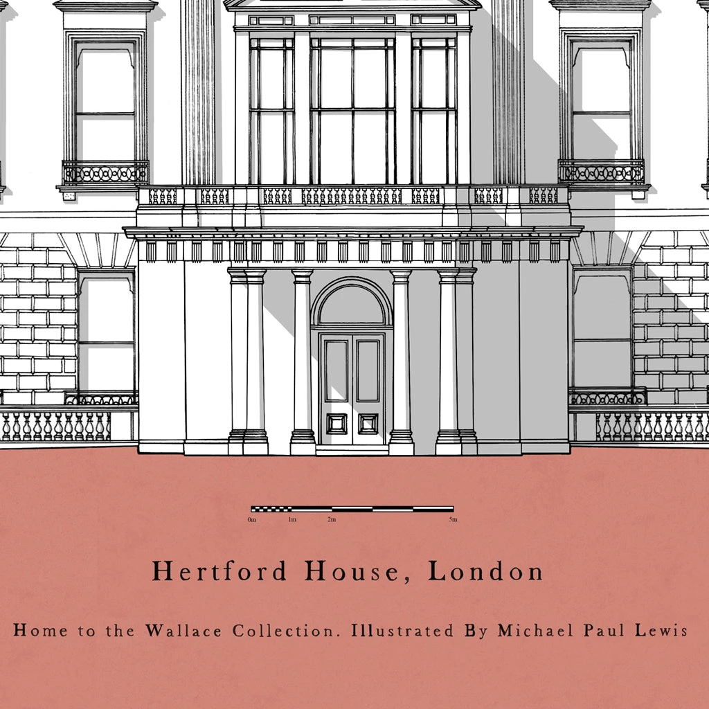 Hertford House Peach Mounted Print By Michael Paul Lewis 4 Hertford House Peach Mounted Print By Michael Paul Lewis – Image 2