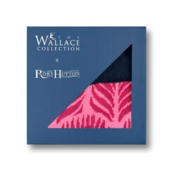 Rory Hutton Peacock Cotton Socks Pink -Boutique De Cadeaux RHsockpeacockpinkbox