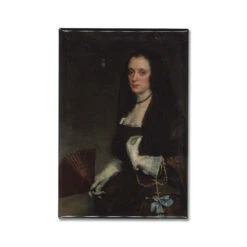 The Lady With A Fan Magnet