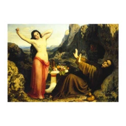 The Temptation Of Saint Hilarion Greetings Card -Boutique De Cadeaux The Temptation of Saint Hilarian 1