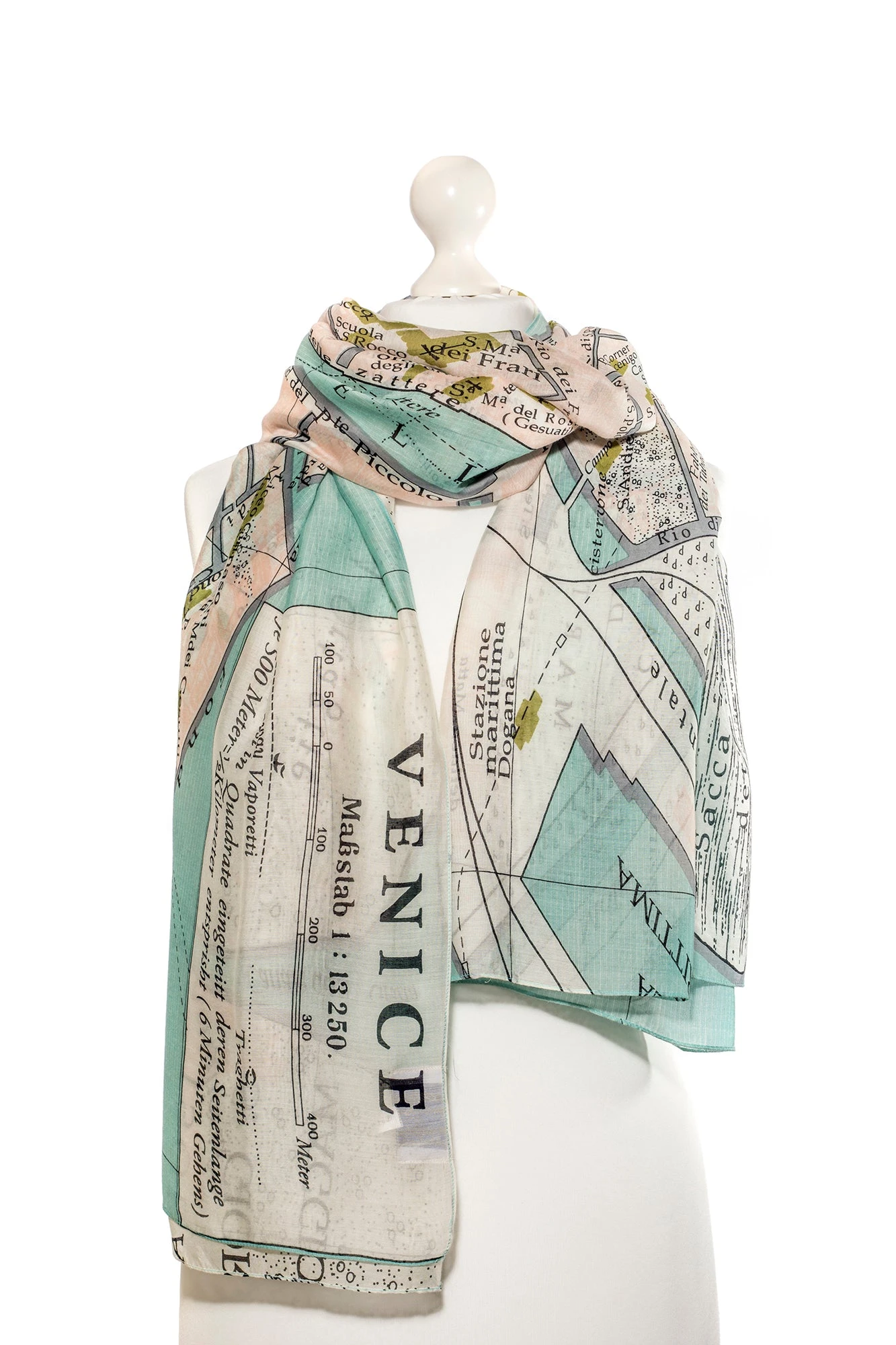 Venice Map Scarf - By One Hundred Stars 3 Venice Map Scarf - By One Hundred Stars