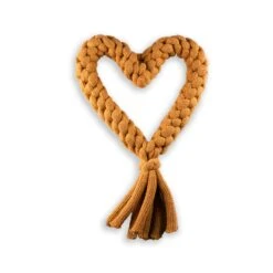 Yellow Heart Dog Toy