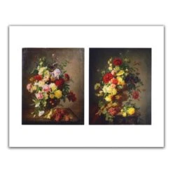 Still Life Flowers And Fruits Mini Print