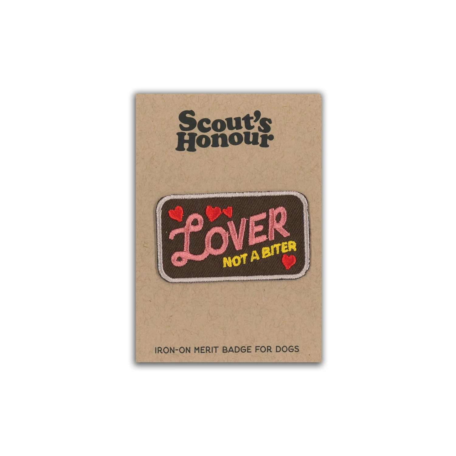 Lover Not A Biter Iron On Patch 3 Lover Not A Biter Iron On Patch