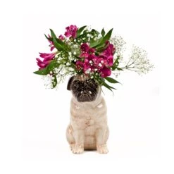Pug Flower Vase