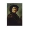 Rembrandt Self-Portrait In Black Cap Greetings Card