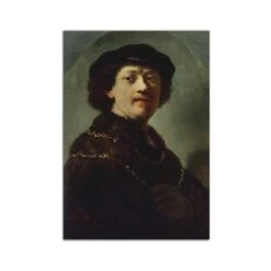 Rembrandt Self-Portrait In Black Cap Greetings Card