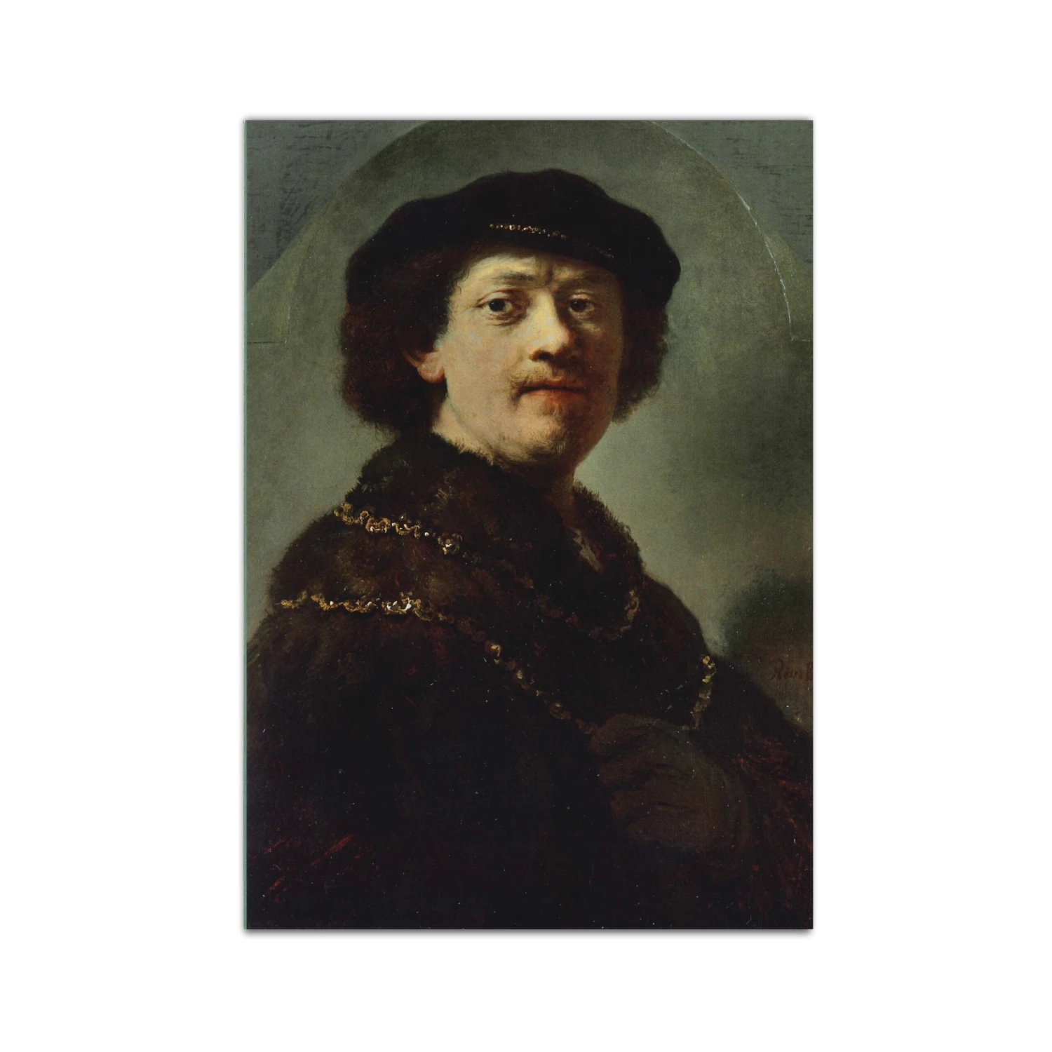 Rembrandt Self-Portrait In Black Cap Greetings Card 3 Rembrandt Self-Portrait In Black Cap Greetings Card